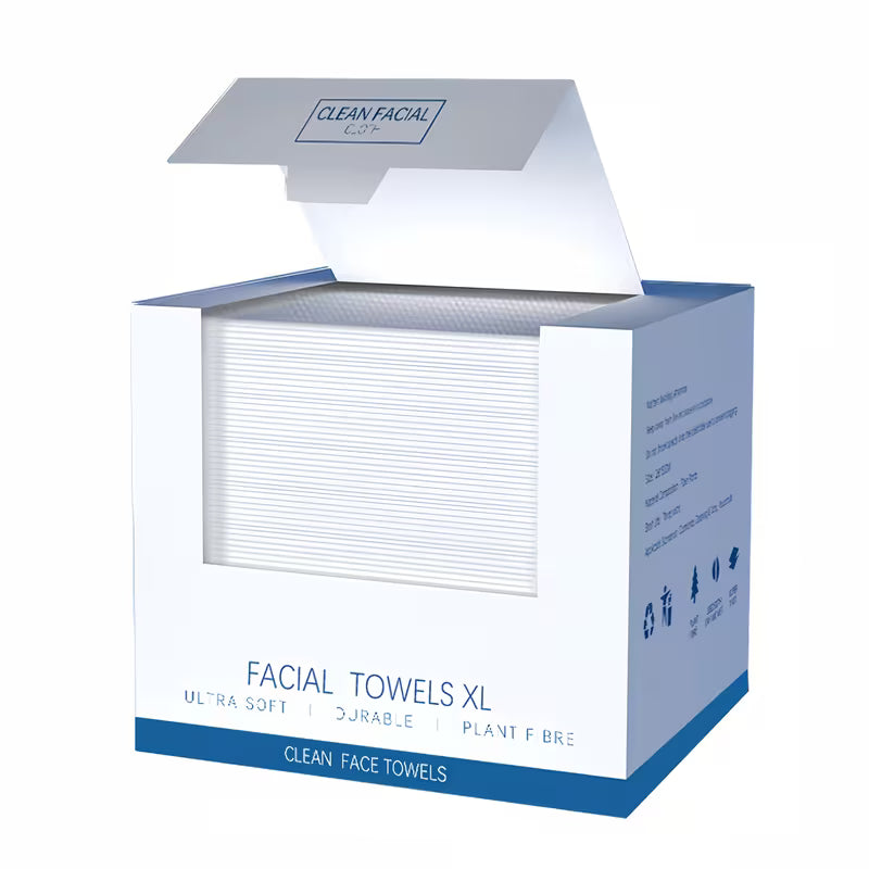 Thick Disposable Face Towels for Daily Cleansing, Extra Large Wet & Dry Cloths, 40 Sheets per Box, 10.24 × 11.81 Inches, Available in 1, 3 or 6 Boxes