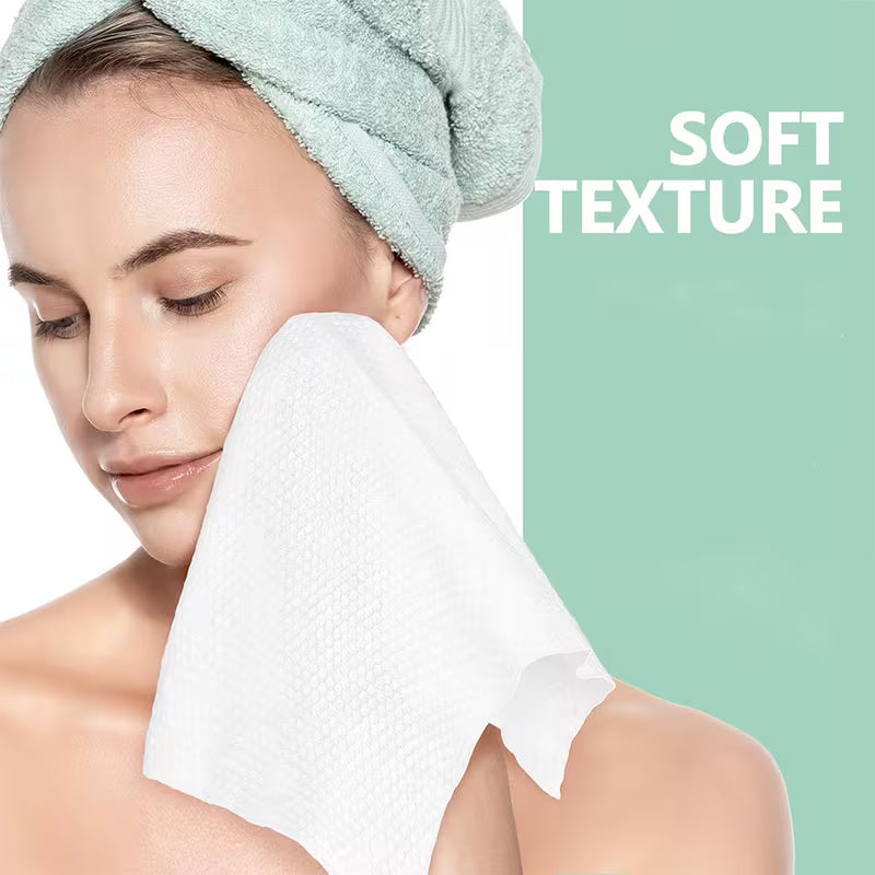 Thick Disposable Face Towels for Daily Cleansing, Extra Large Wet & Dry Cloths, 40 Sheets per Box, 10.24 × 11.81 Inches, Available in 1, 3 or 6 Boxes