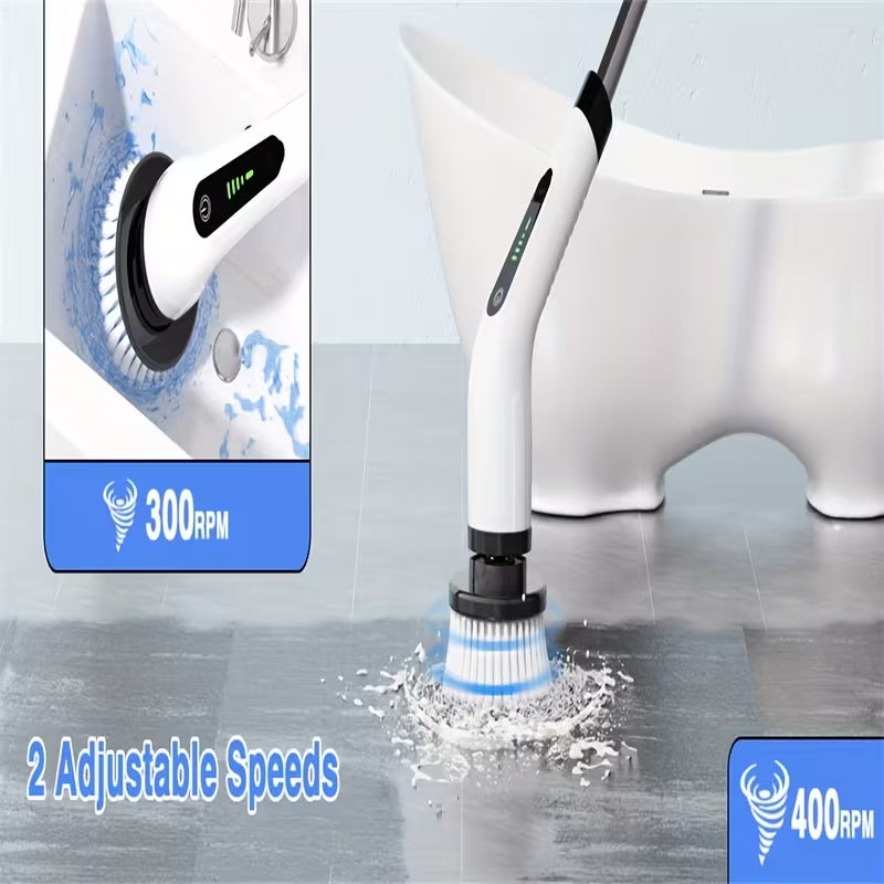 2026 Upgraded Electric Spin Scrubber,7-in-1 Cordless Cleaning Brush,Electric Spin Scrubber with Extendable Handle