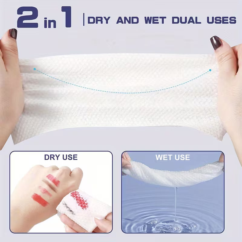 Thick Disposable Face Towels for Daily Cleansing, Extra Large Wet & Dry Cloths, 40 Sheets per Box, 10.24 × 11.81 Inches, Available in 1, 3 or 6 Boxes