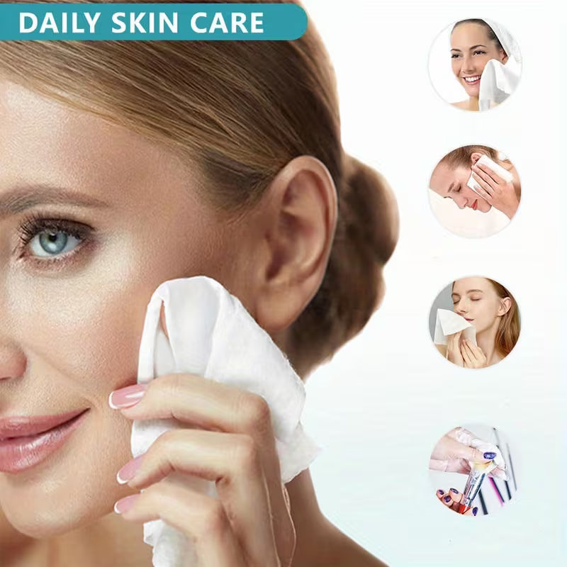 Thick Disposable Face Towels for Daily Cleansing, Extra Large Wet & Dry Cloths, 40 Sheets per Box, 10.24 × 11.81 Inches, Available in 1, 3 or 6 Boxes