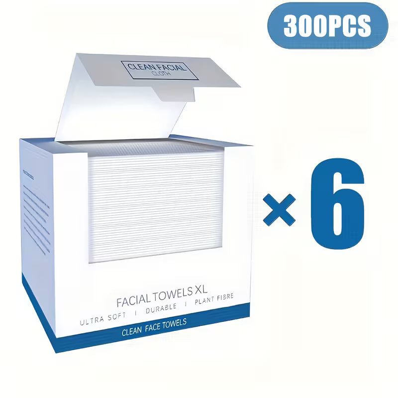 Thick Disposable Face Towels for Daily Cleansing, Extra Large Wet & Dry Cloths, 40 Sheets per Box, 10.24 × 11.81 Inches, Available in 1, 3 or 6 Boxes